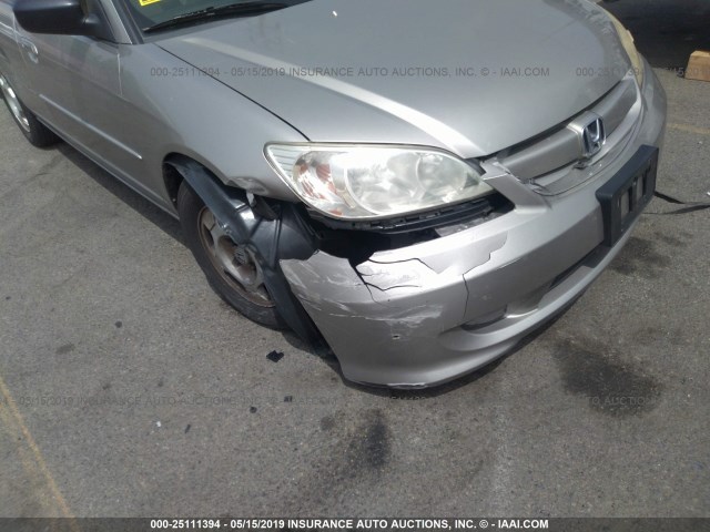 JHMES96604S015705 - 2004 HONDA CIVIC HYBRID GRAY photo 6