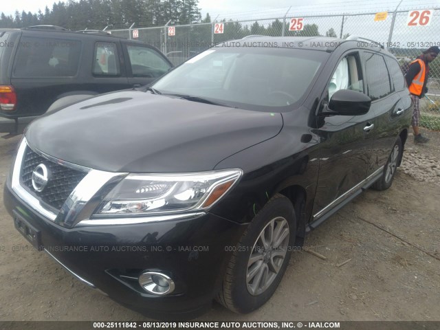 5N1AR2MM5FC603127 - 2015 NISSAN PATHFINDER S/SV/SL/PLATINUM BLACK photo 2