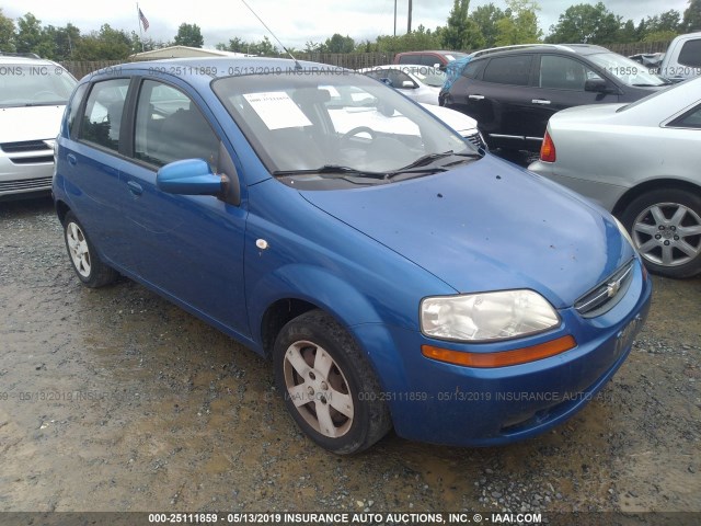 KL1TD66676B649668 - 2006 CHEVROLET AVEO LS BLUE photo 1