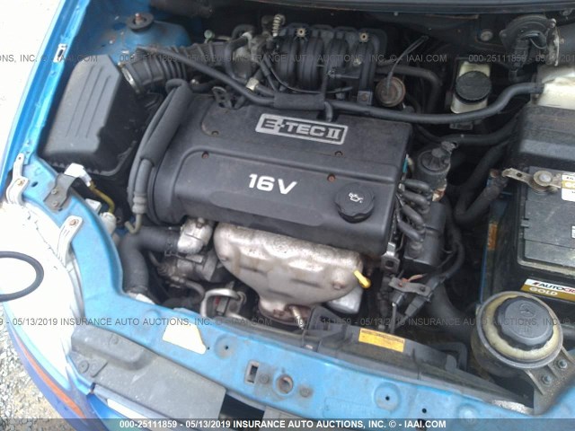 KL1TD66676B649668 - 2006 CHEVROLET AVEO LS BLUE photo 10