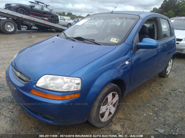 KL1TD66676B649668 - 2006 CHEVROLET AVEO LS BLUE photo 2