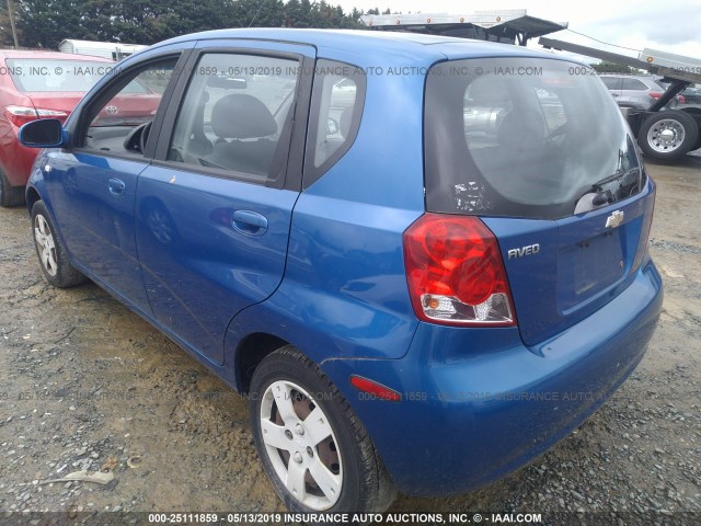 KL1TD66676B649668 - 2006 CHEVROLET AVEO LS BLUE photo 3