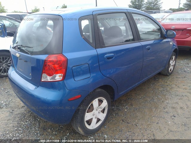 KL1TD66676B649668 - 2006 CHEVROLET AVEO LS BLUE photo 4