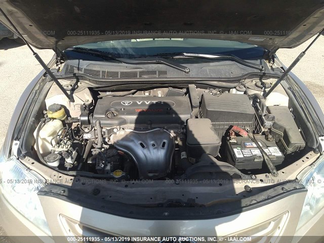 4T1BE46K48U760295 - 2008 TOYOTA CAMRY CE/LE/XLE/SE GOLD photo 10
