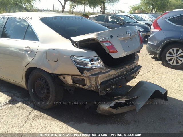 4T1BE46K48U760295 - 2008 TOYOTA CAMRY CE/LE/XLE/SE GOLD photo 6