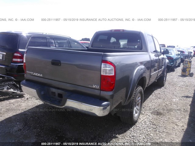 5TBET34194S449139 - 2004 TOYOTA TUNDRA DOUBLE CAB SR5 GRAY photo 4