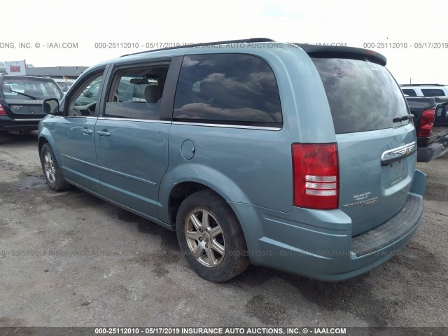 2A8HR54P58R814961 - 2008 CHRYSLER TOWN & COUNTRY TOURING Light Blue photo 3