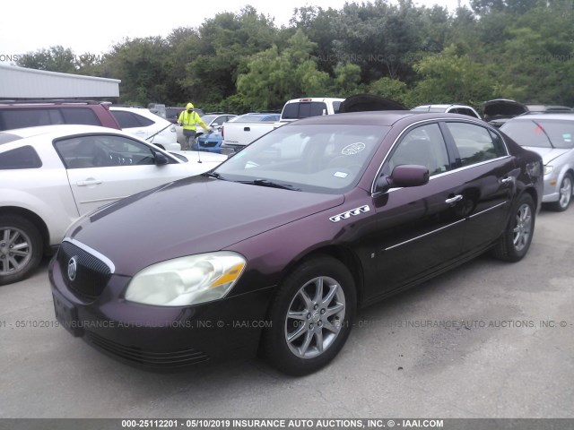 1G4HR57YX6U162331 - 2006 BUICK LUCERNE CXL MAROON photo 2