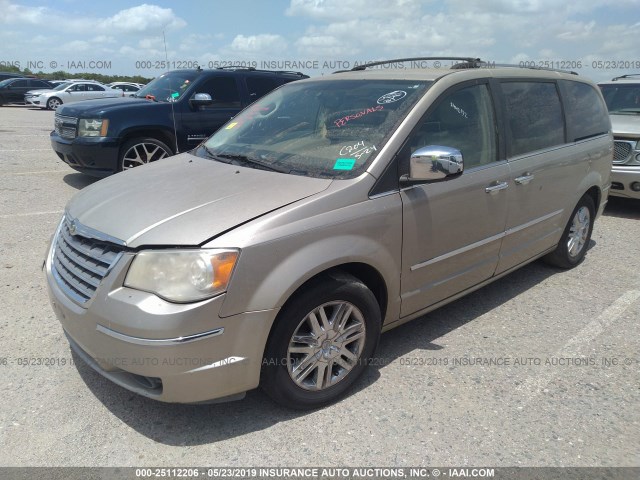 2A8HR64X68R663523 - 2008 CHRYSLER TOWN & COUNTRY LIMITED GOLD photo 2