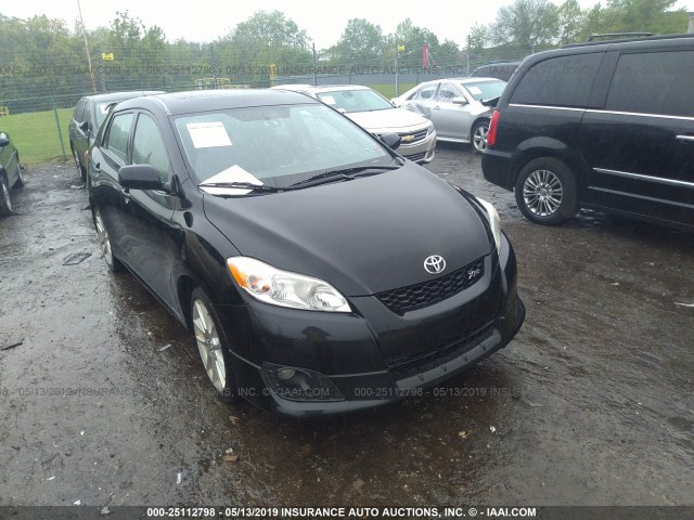 2T1GE40E09C004684 - 2009 TOYOTA COROLLA MATRIX XRS BLACK photo 1