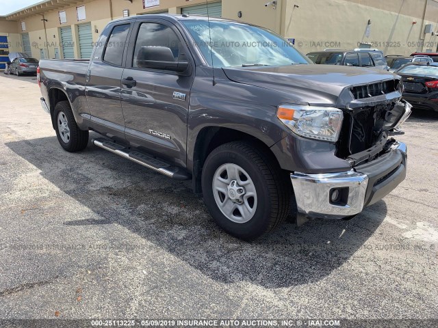 5TFRY5F17EX171484 - 2014 TOYOTA TUNDRA DOUBLE CAB SR/SR5 SILVER photo 1