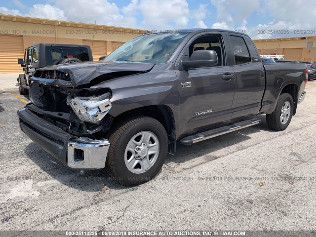 5TFRY5F17EX171484 - 2014 TOYOTA TUNDRA DOUBLE CAB SR/SR5 SILVER photo 2