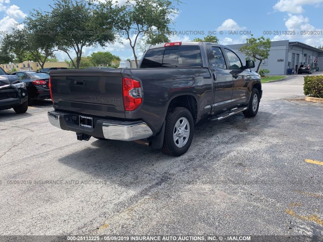 5TFRY5F17EX171484 - 2014 TOYOTA TUNDRA DOUBLE CAB SR/SR5 SILVER photo 4