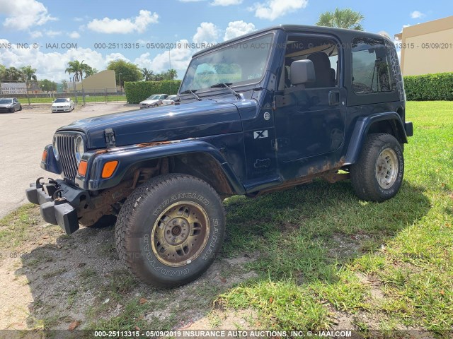 1J4FA39S06P777947 - 2006 JEEP WRANGLER BLUE photo 2