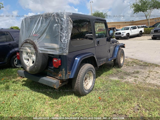 1J4FA39S06P777947 - 2006 JEEP WRANGLER BLUE photo 4