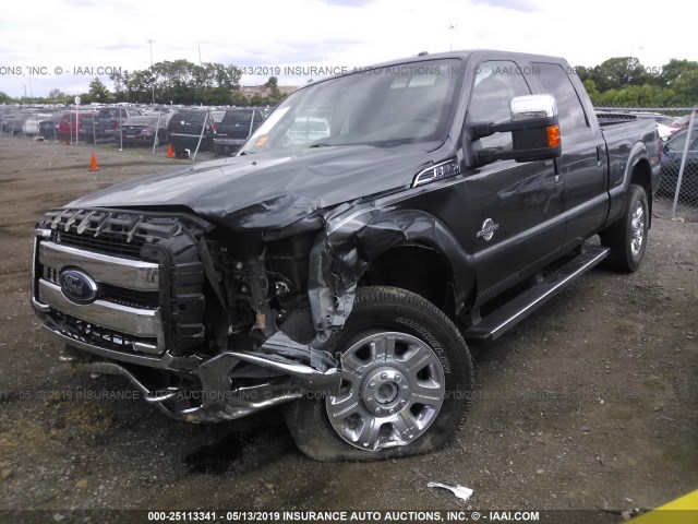 1FT7W2BT3FEA73715 - 2015 FORD F250 SUPER DUTY GRAY photo 2