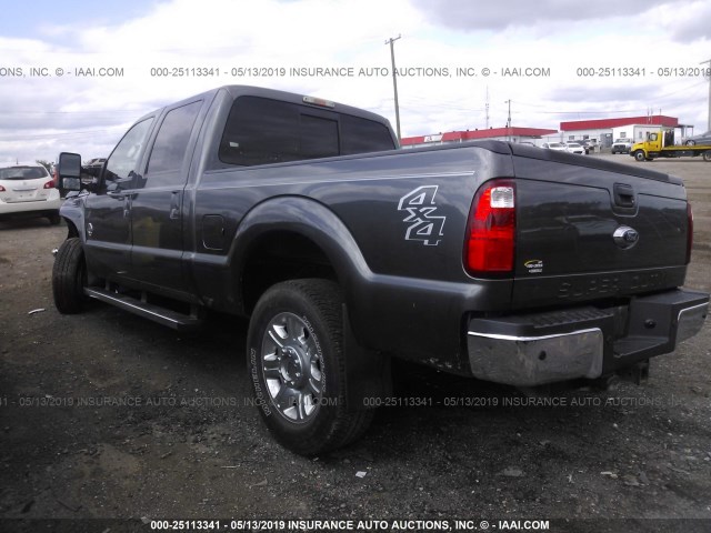 1FT7W2BT3FEA73715 - 2015 FORD F250 SUPER DUTY GRAY photo 3