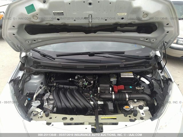 3N1CE2CP2FL399866 - 2015 NISSAN VERSA NOTE S/S PLUS/SV/SL/SR SILVER photo 10