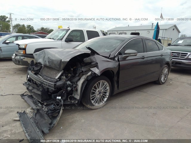 3FA6P0H96ER381777 - 2014 FORD FUSION SE ნაცრისფერი ფოტო 2