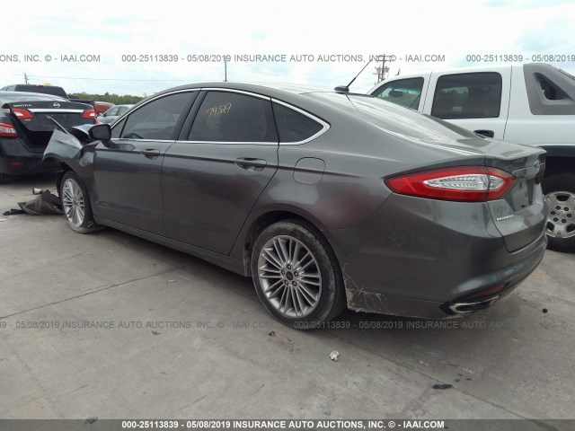 3FA6P0H96ER381777 - 2014 FORD FUSION SE ნაცრისფერი ფოტო 3