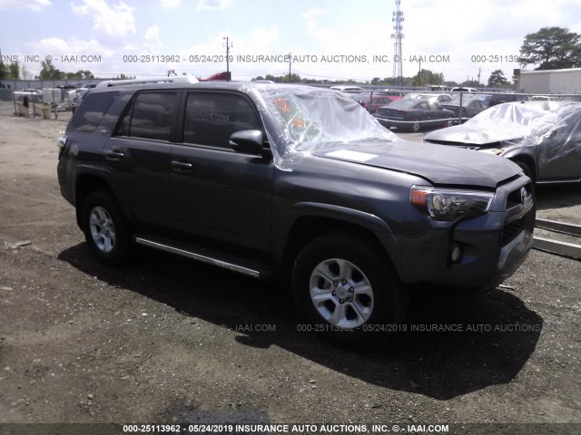 JTEBU5JR9J5506532 - 2018 TOYOTA 4RUNNER SR5 PREM/LTDL/TRAIL/TRD GRAY photo 1