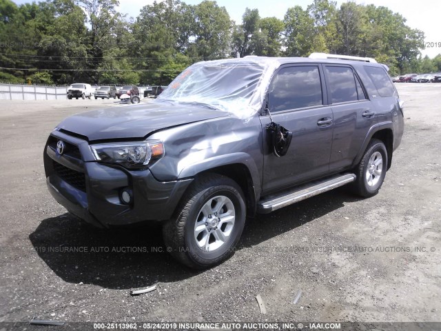 JTEBU5JR9J5506532 - 2018 TOYOTA 4RUNNER GRAY photo 2