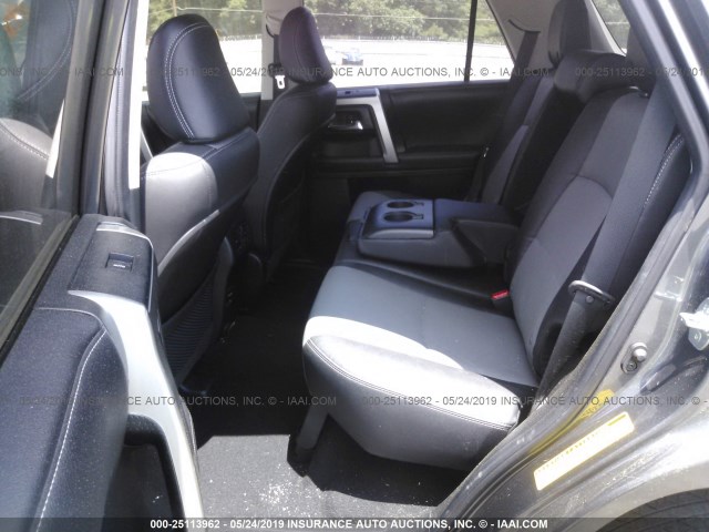 JTEBU5JR9J5506532 - 2018 TOYOTA 4RUNNER GRAY photo 8