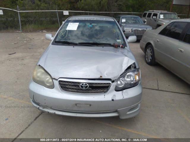 1NXBR32E86Z618463 - 2006 TOYOTA COROLLA CE/LE/S SILVER photo 6