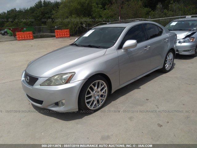 JTHBE262562006225 - 2006 LEXUS IS 350 SILVER photo 2