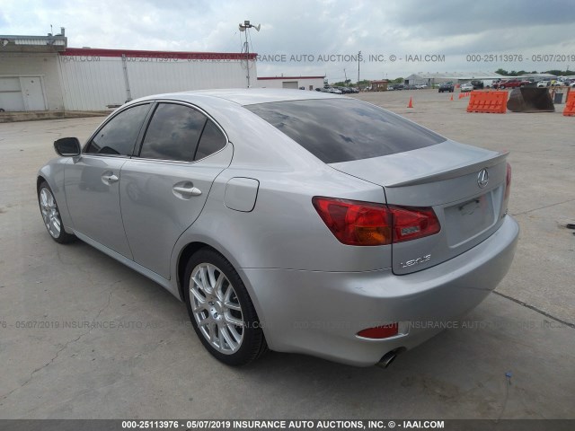 JTHBE262562006225 - 2006 LEXUS IS 350 SILVER photo 3