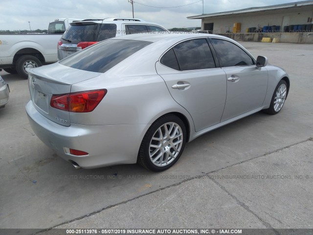 JTHBE262562006225 - 2006 LEXUS IS 350 SILVER photo 4