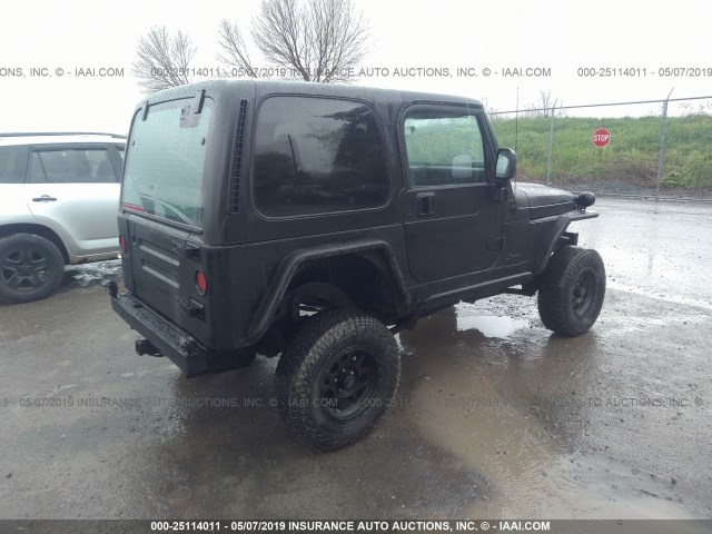 1J4FA59S11P309648 - 2001 JEEP WRANGLER / TJ SAHARA BLACK photo 4