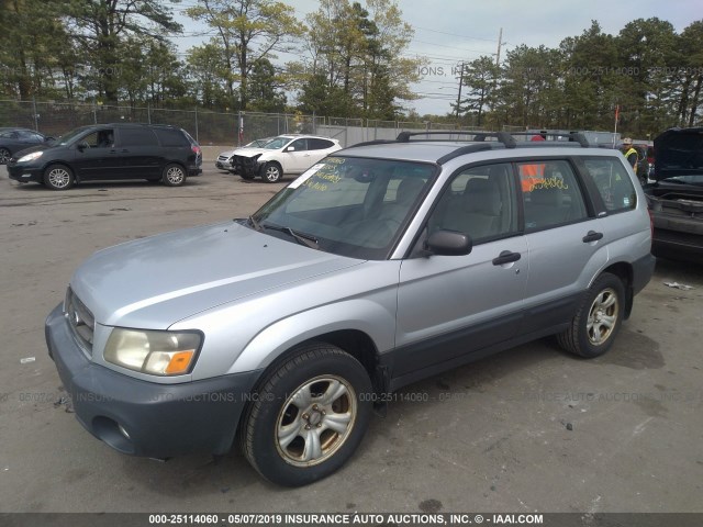 JF1SG63673G756417 - 2003 SUBARU FORESTER 2.5X SILVER photo 2