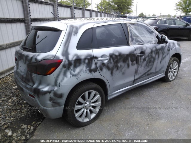 JA4AR4AU3BZ017919 - 2011 MITSUBISHI OUTLANDER SPORT  SILVER photo 4