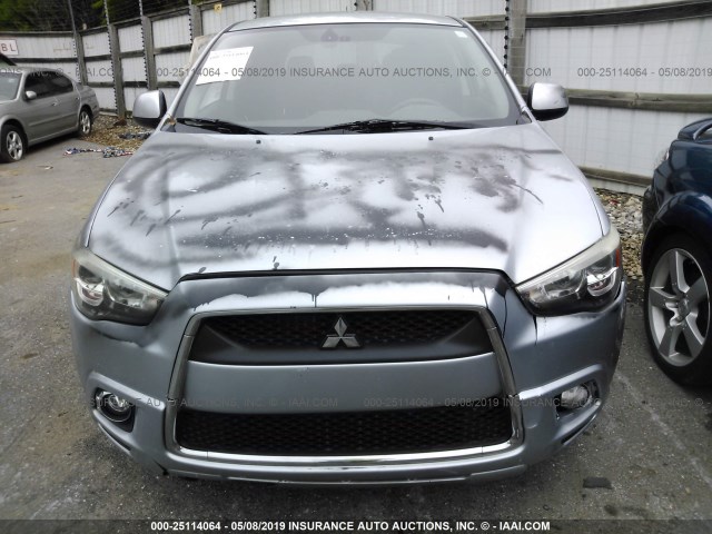 JA4AR4AU3BZ017919 - 2011 MITSUBISHI OUTLANDER SPORT  SILVER photo 6