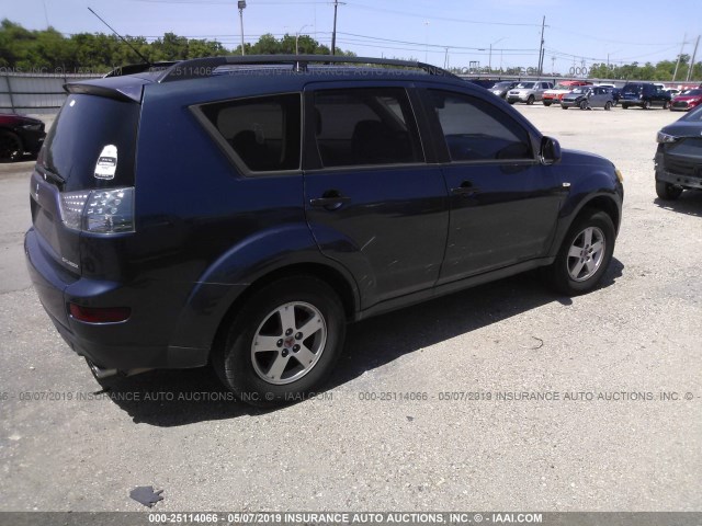 JA4MS31X87U009714 - 2007 MITSUBISHI OUTLANDER ES/LS Dark Blue photo 4