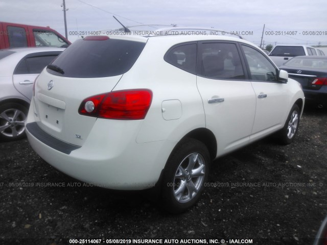 JN8AS5MT0AW506687 - 2010 NISSAN ROGUE S/SL/KROM WHITE photo 4