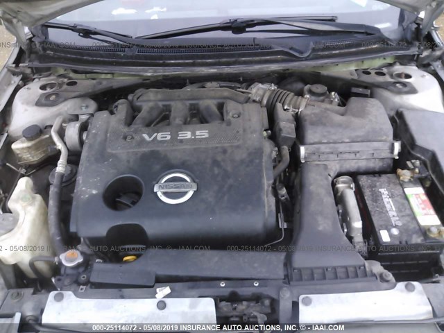 1N4BL24E58C239111 - 2008 NISSAN ALTIMA 3.5SE GRAY photo 10