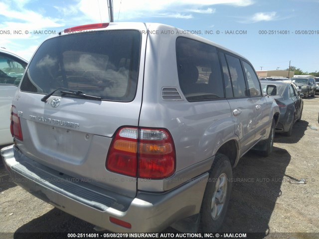 JT3HT05J6Y0098964 - 2000 TOYOTA LAND CRUISER  SILVER photo 4