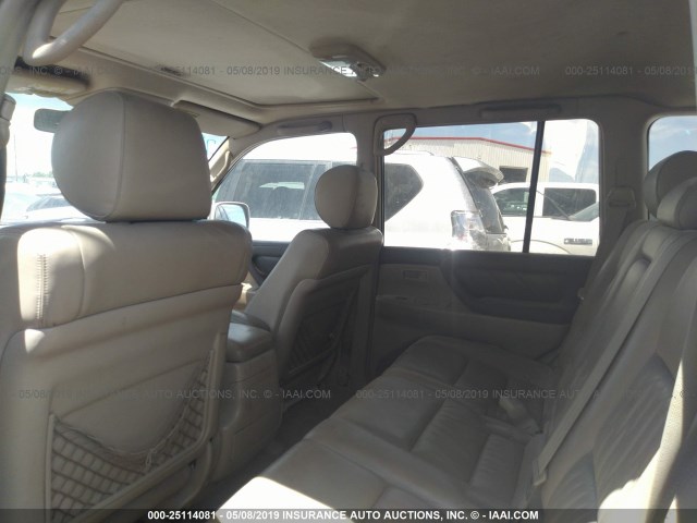 JT3HT05J6Y0098964 - 2000 TOYOTA LAND CRUISER  SILVER photo 8