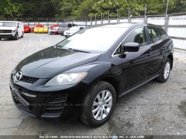 JM3ER2WM7A0312004 - 2010 MAZDA CX-7 BLACK photo 2