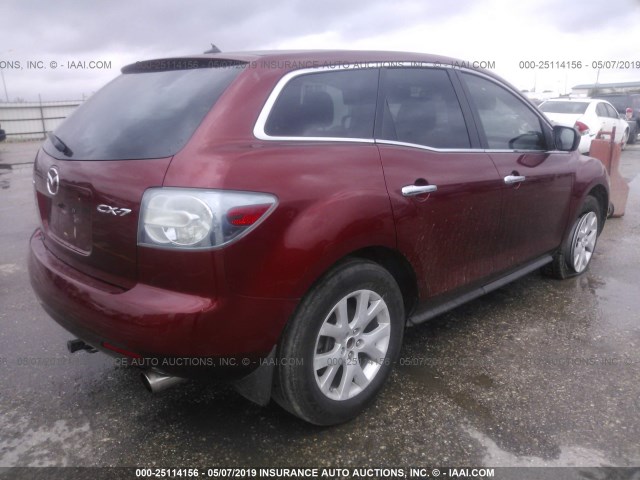 JM3ER293480175410 - 2008 MAZDA CX-7 RED photo 4