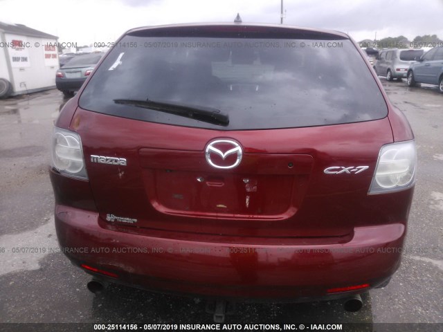 JM3ER293480175410 - 2008 MAZDA CX-7 RED photo 6