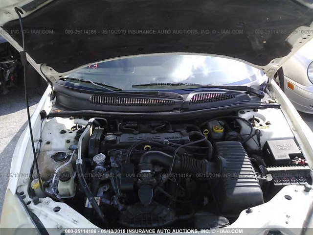 1B3EL46X16N244827 - 2006 DODGE STRATUS WHITE photo 10