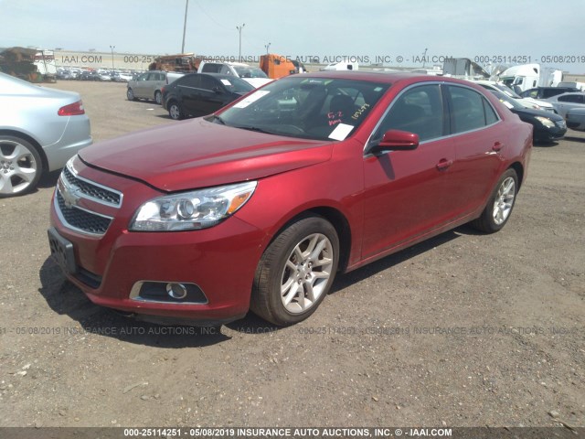 1G11F5RR9DF103673 - 2013 CHEVROLET MALIBU 2LT RED photo 2