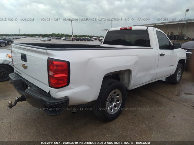 1GCNCPEH4EZ292369 - 2014 CHEVROLET SILVERADO C1500 WHITE photo 4