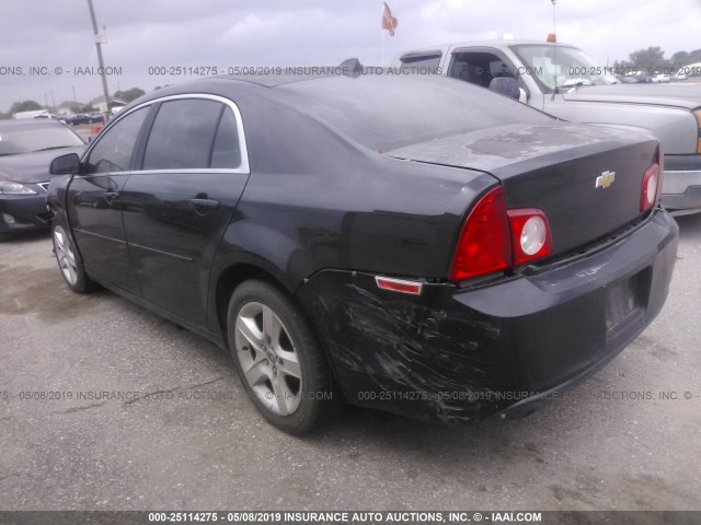 1G1ZB5E05CF109295 - 2012 CHEVROLET MALIBU LS BLACK photo 3