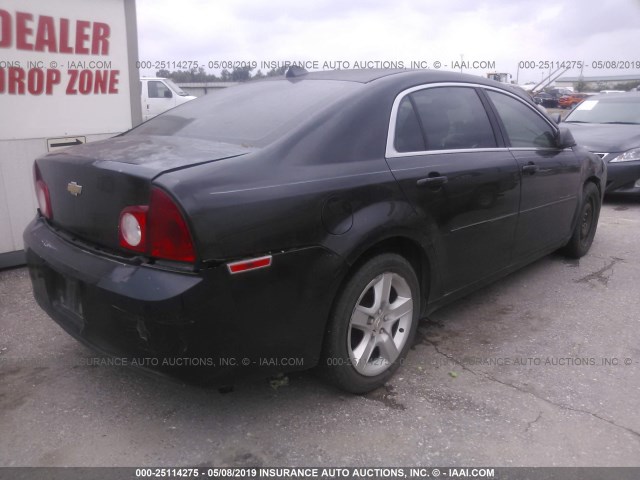 1G1ZB5E05CF109295 - 2012 CHEVROLET MALIBU LS BLACK photo 4