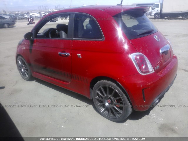 3C3CFFFH5DT753161 - 2013 FIAT 500 RED photo 3