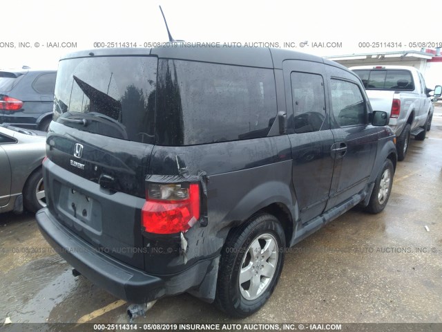 5J6YH28615L025487 - 2005 HONDA ELEMENT EX BLACK photo 4